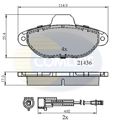 Brake Pad Set, disc brake (CBP2509)