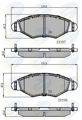 Brake Pad Set, disc brake (CBP01131)
