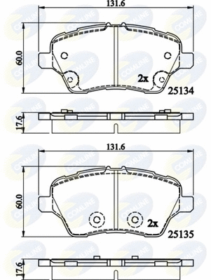 Brake Pad Set, disc brake (CBP02197)