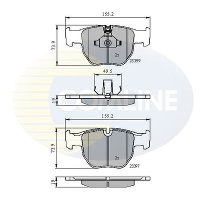 Brake Pad Set, disc brake (CBP01157)