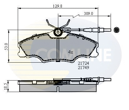 Brake Pad Set, disc brake (CBP1433)