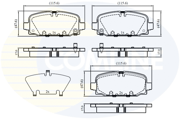 Brake Pad Set, disc brake (CBP32860)
