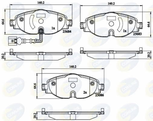 Brake Pad Set, disc brake (CBP12158)