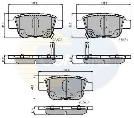 Brake Pad Set, disc brake (CBP31141)