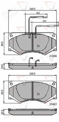 Brake Pad Set, disc brake (ADB11051)