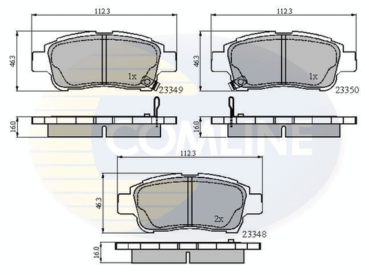 Brake Pad Set, disc brake (CBP3582)