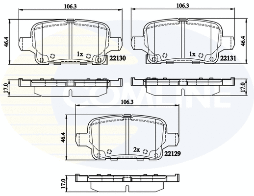 Brake Pad Set, disc brake (CBP32307)