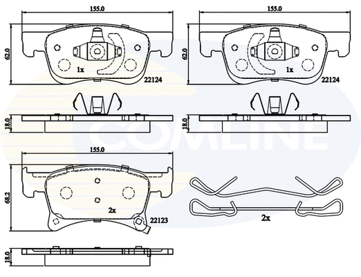 Brake Pad Set, disc brake (CBP32300)