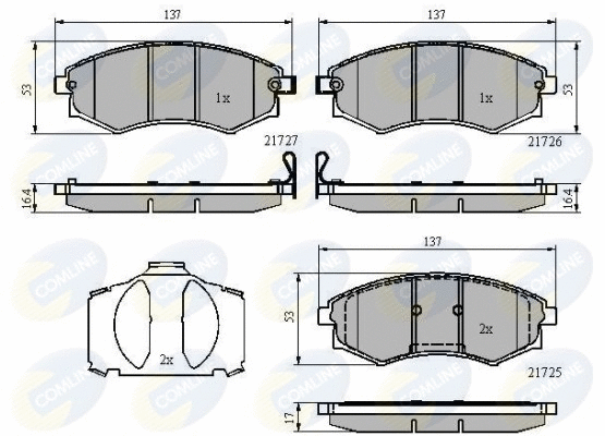 Brake Pad Set, disc brake (CBP31779)