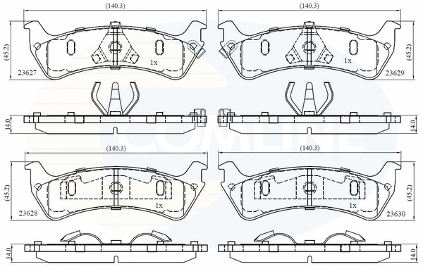 Brake Pad Set, disc brake (CBP31015)