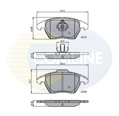 Brake Pad Set, disc brake (CBP01308)