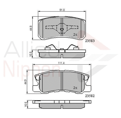 Brake Pad Set, disc brake (ADB0905)