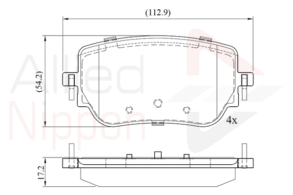 Brake Pad Set, disc brake (ADB02765)
