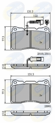 Brake Pad Set, disc brake (CBP11022)