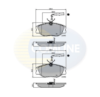 Brake Pad Set, disc brake (CBP11001)