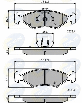 Brake Pad Set, disc brake (CBP3444)
