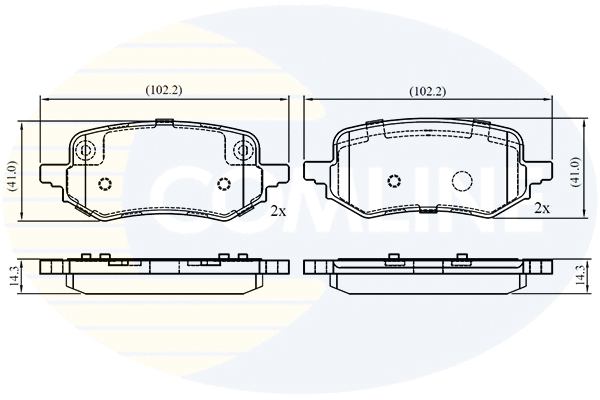 Brake Pad Set, disc brake (CBP02741)