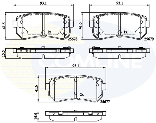 Brake Pad Set, disc brake (CBP32276)