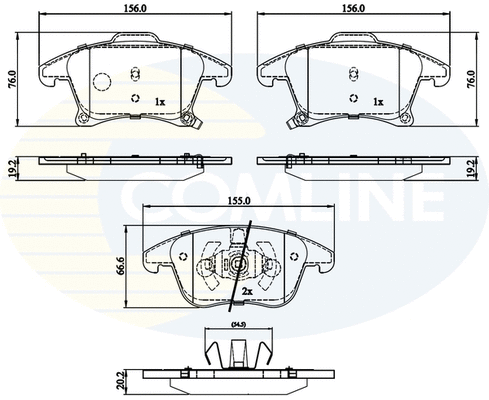 Brake Pad Set, disc brake (CBP32286)