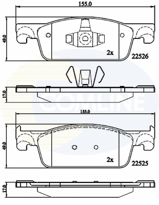 Brake Pad Set, disc brake (CBP02316)