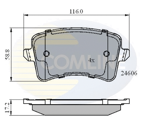 Brake Pad Set, disc brake (CBP01709)