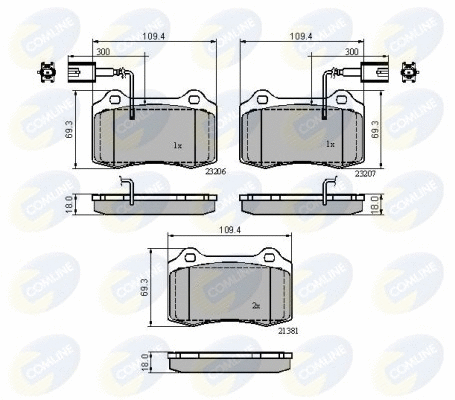 Brake Pad Set, disc brake (CBP11758)