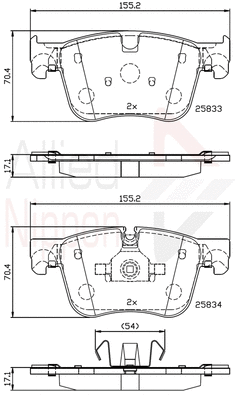 Brake Pad Set, disc brake (ADB02236)