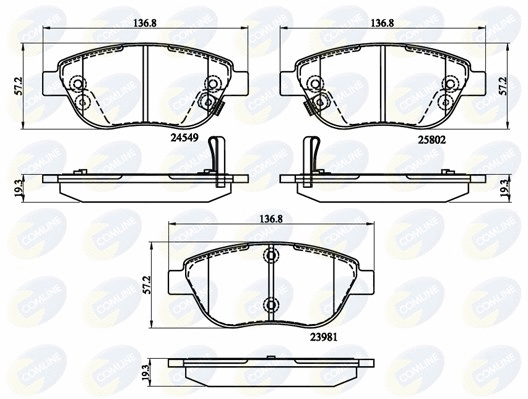 Brake Pad Set, disc brake (CBP32141)