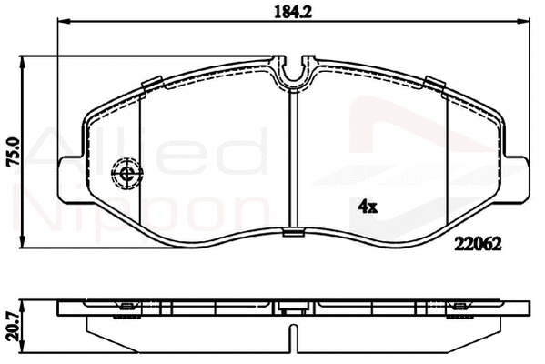 Brake Pad Set, disc brake (ADB02317)
