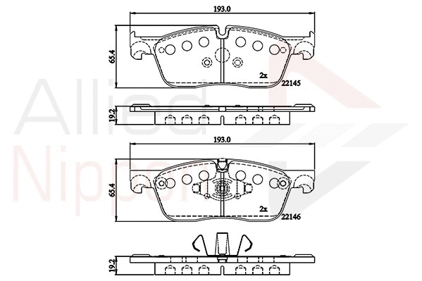 Brake Pad Set, disc brake (ADB02253)
