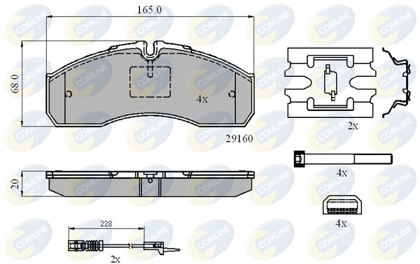 Brake Pad Set, disc brake (CBP21735)