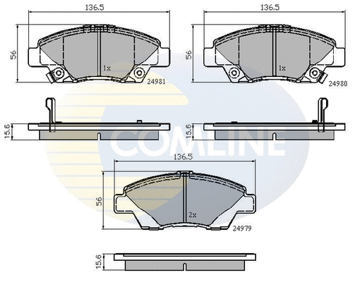 Brake Pad Set, disc brake (CBP32036)