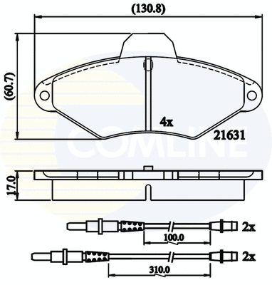 Brake Pad Set, disc brake (CBP2568)