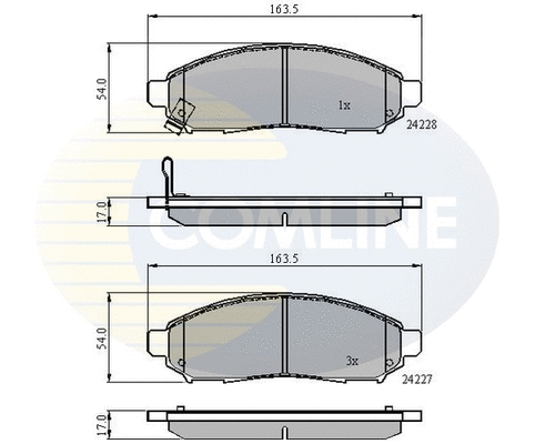 Brake Pad Set, disc brake (CBP31520)