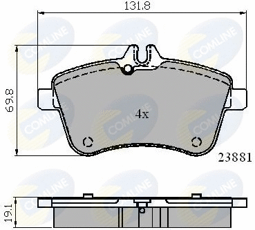 Brake Pad Set, disc brake (CBP01723)