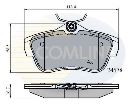 Brake Pad Set, disc brake (CBP01622)
