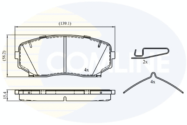 Brake Pad Set, disc brake (CBP33003)