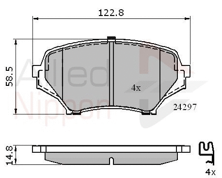 Brake Pad Set, disc brake (ADB31631)