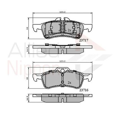 Brake Pad Set, disc brake (ADB01317)
