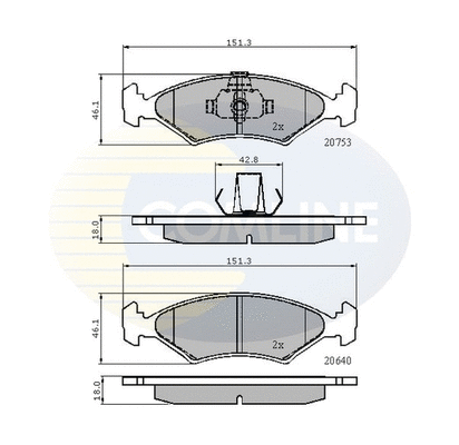 Brake Pad Set, disc brake (CBP0444)