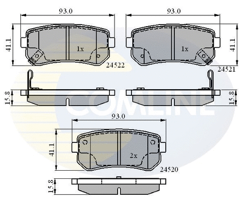 Brake Pad Set, disc brake (CBP31543)