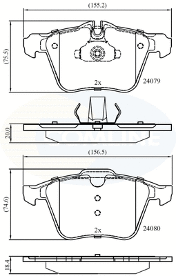 Brake Pad Set, disc brake (CBP06063)