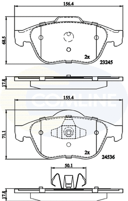 Brake Pad Set, disc brake (CBP02020)