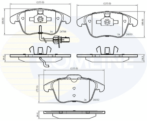 Brake Pad Set, disc brake (CBP11591)