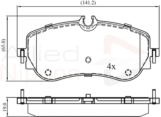 Brake Pad Set, disc brake (ADB02387)