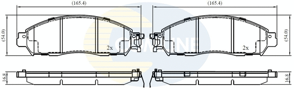 Brake Pad Set, disc brake (CBP02420)