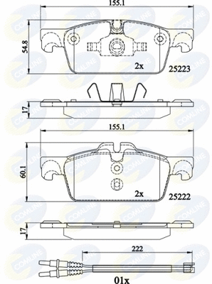 Brake Pad Set, disc brake (CBP22195)