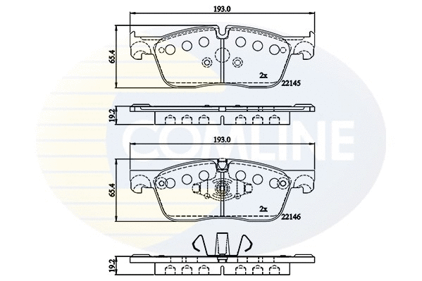 Brake Pad Set, disc brake (CBP02253)