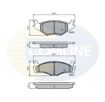 Brake Pad Set, disc brake (CBP0149)