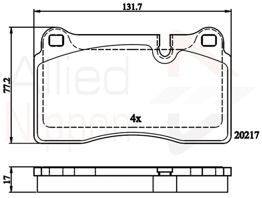 Brake Pad Set, disc brake (ADB06030)
